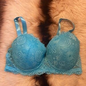 Black‎ Fuchsia By Secret Lace Blue Padded Bra